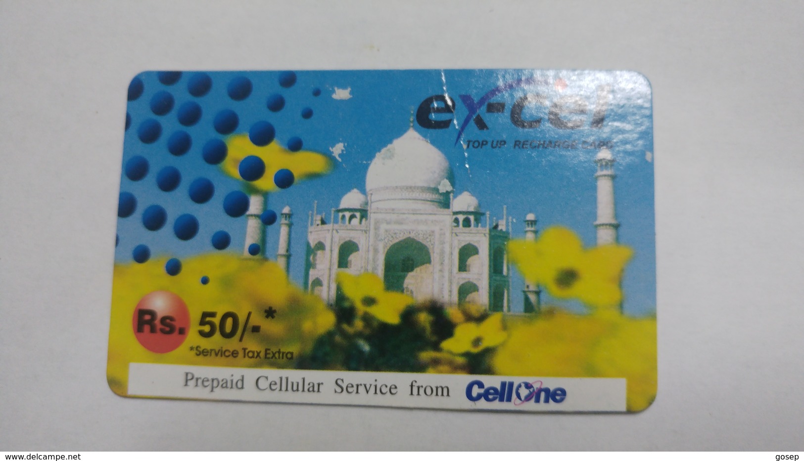 India-ex-cel. Top Up-card-(27g)-(rs.50)-(3.5.2008)-(jaipur)-card Used+1 Card Prepiad Free - India