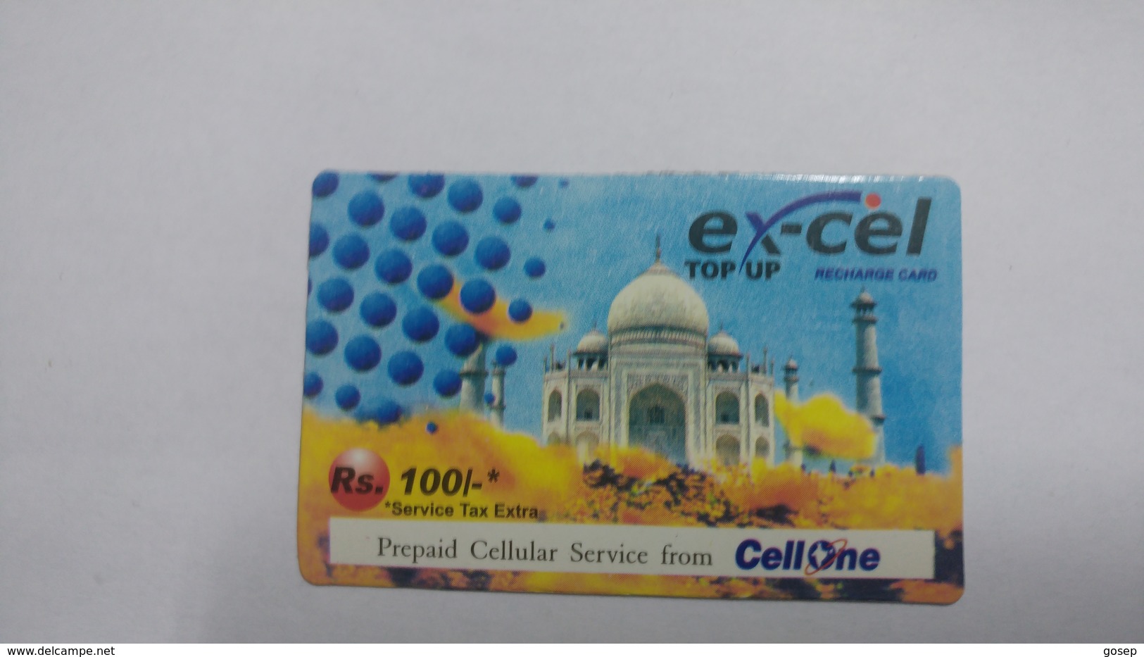 India-ex-cel. Top Up-card-(27j)-(rs.100)-(25.1.2008)-(jaipur)-card Used+1 Card Prepiad Free - Inde