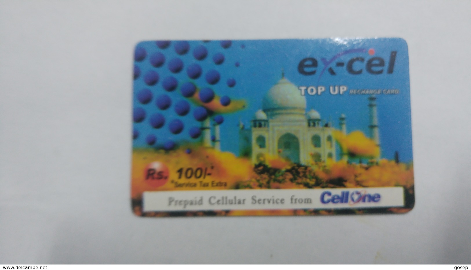 India-ex-cel. Top Up-card-(27l)-(rs.100)-(6.9.2008)-(jaipur)-card Used+1 Card Prepiad Free - India