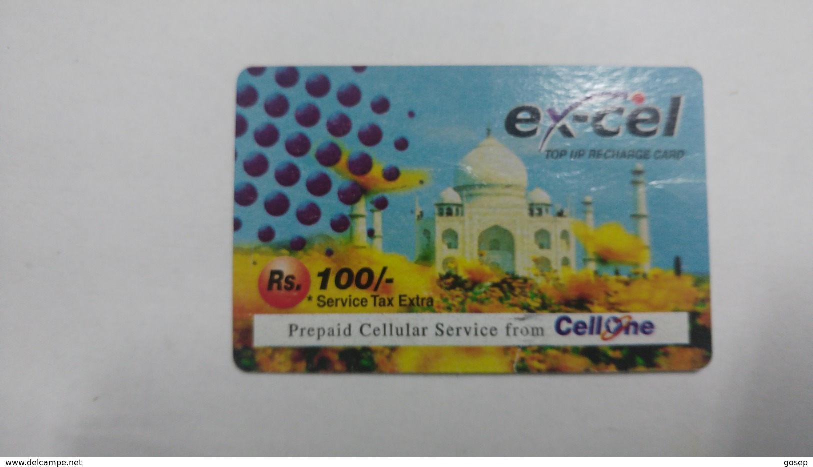 India-ex-cel. Top Up-card-(27n)-(rs.100)-(28.2.2009)-(jaipur)-card Used+1 Card Prepiad Free - India