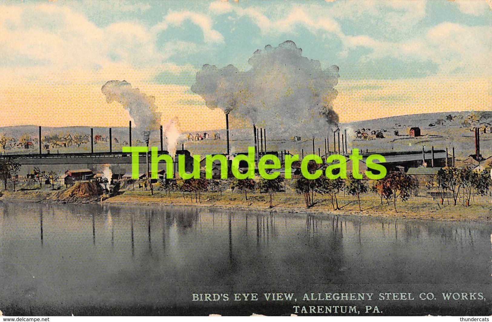 CPA BIRD'S EYE VIEW ALLEGHENY STEEL CO WORKS TARENTUM - Autres & Non Classés