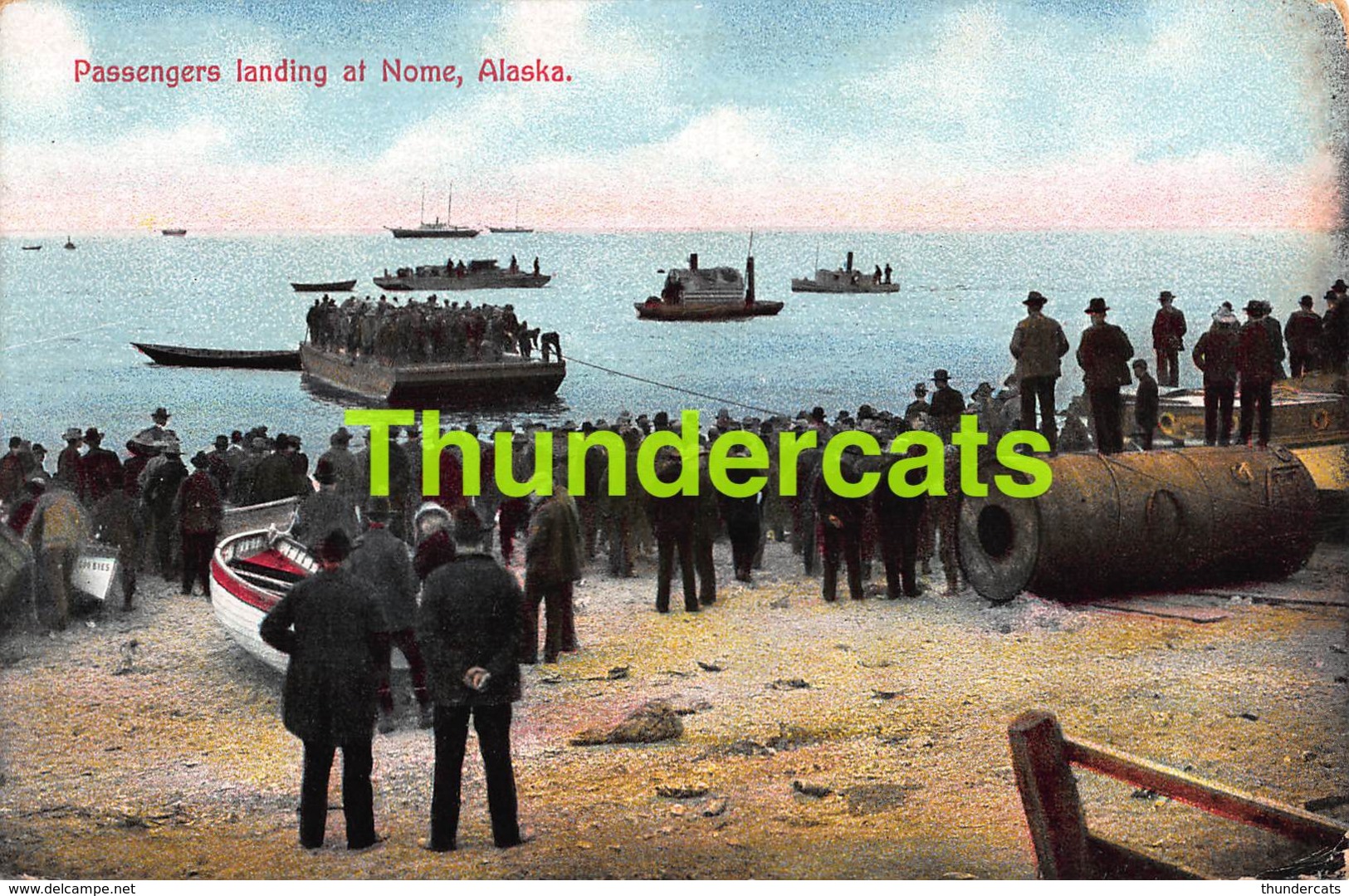 CPA PASSENGERS LANDING AT NOME ALASKA - Autres & Non Classés