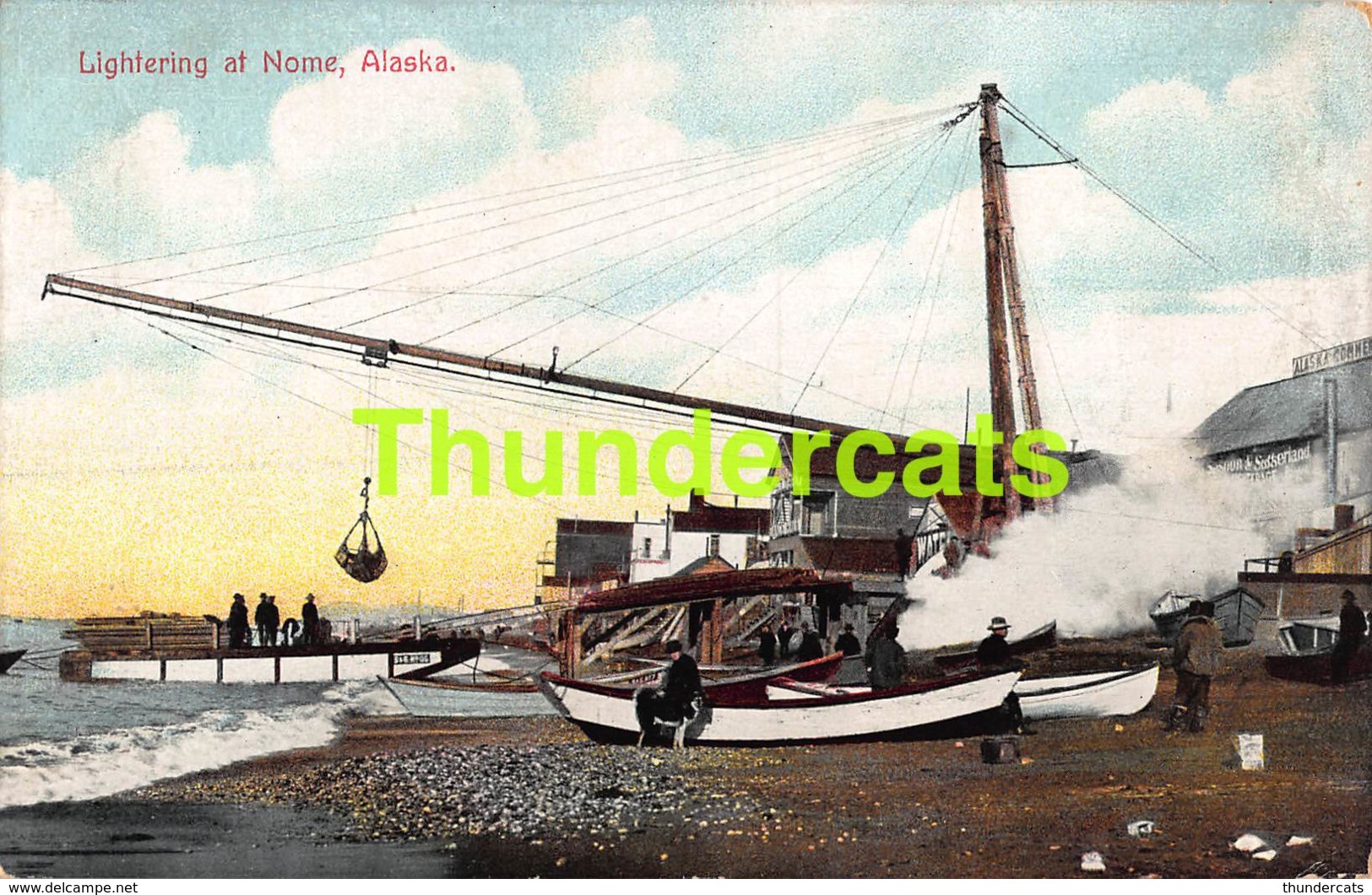 CPA LIGHTERING AT NOME ALASKA - Autres & Non Classés