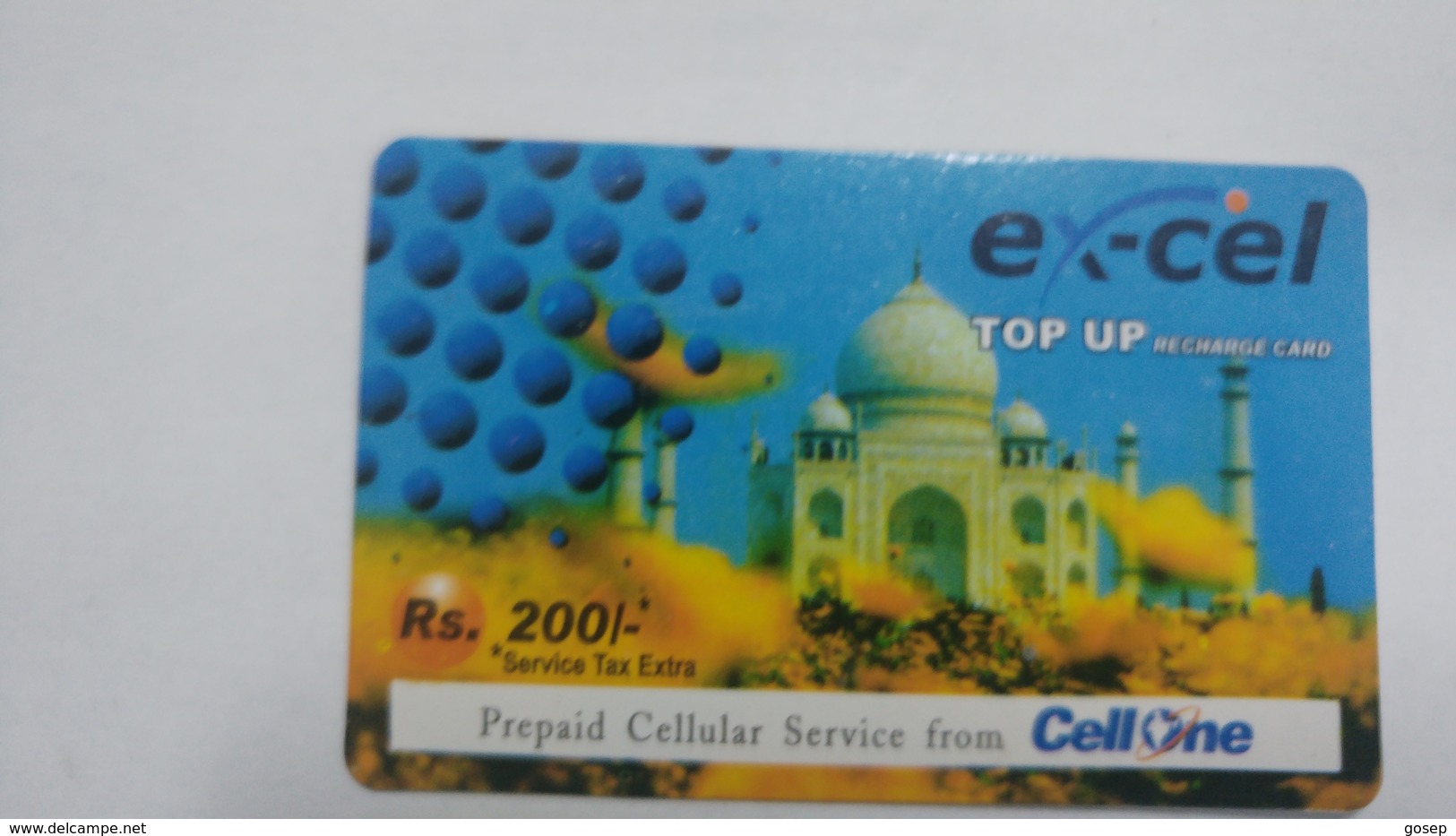 India-ex-cel-recharge Card-(28b)-(rs.200)-(27.3.2007)-(jaipur)-card Used+1 Card Prepiad Free - India