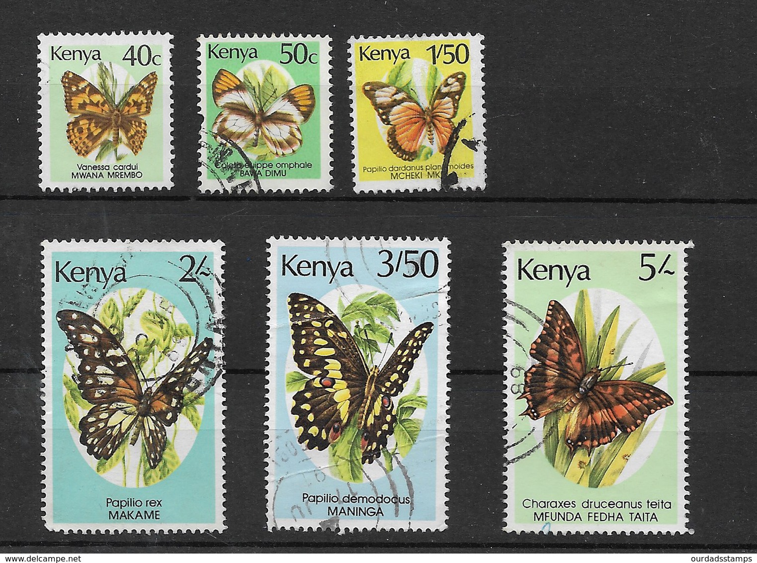 Kenya 1988 Butterflies Selection To 5s Used (7317) - Kenia (1963-...)