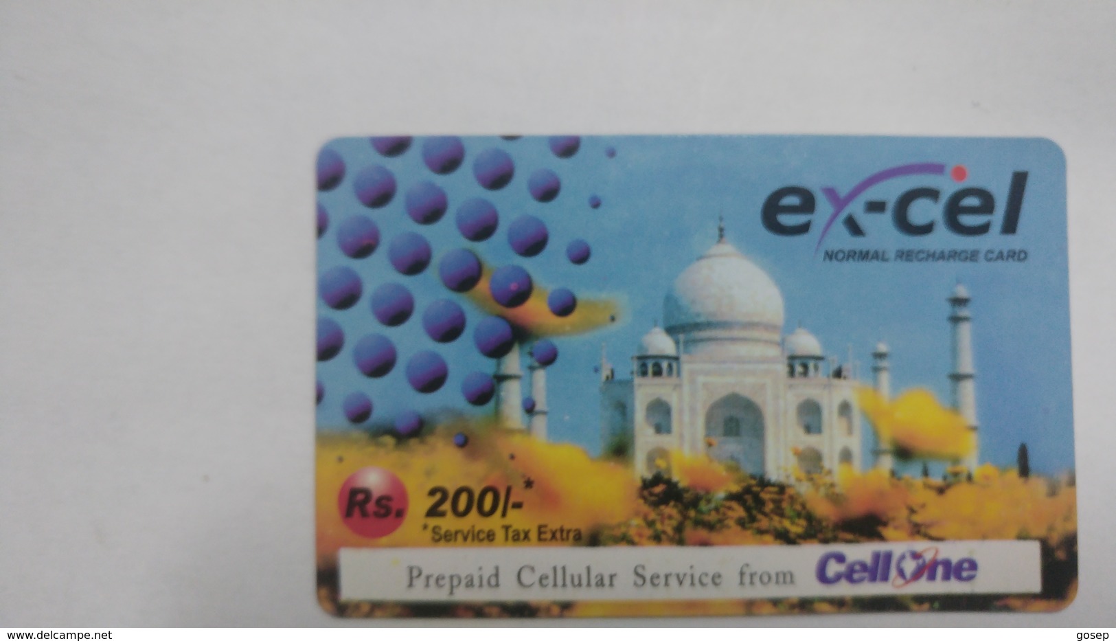 India-ex-cel-recharge Card-(28d)-(rs.200)-(16.9.2007)-(jaipur)-card Used+1 Card Prepiad Free - Inde