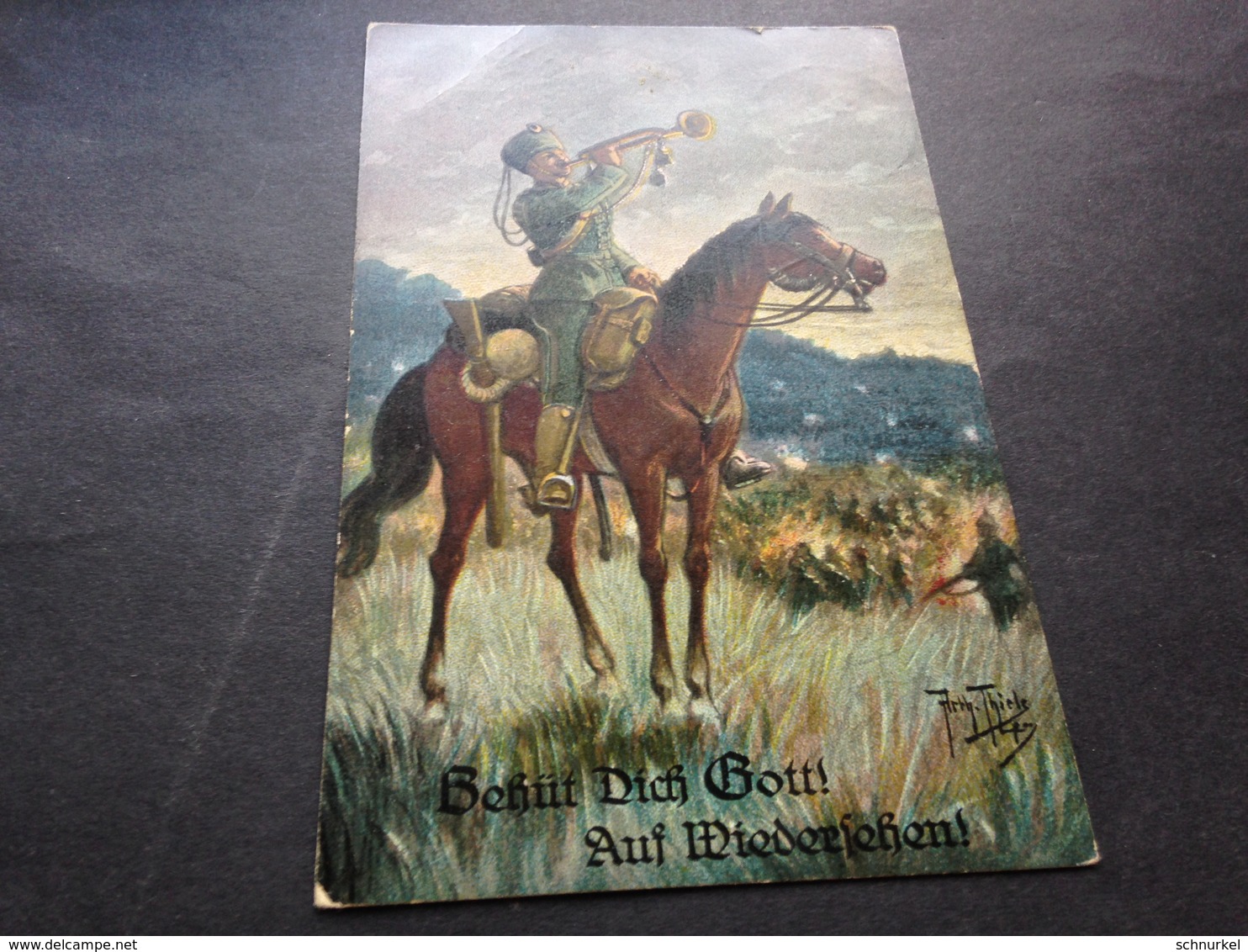 BEHUET DICH GOTT ! - ARTH. THIELE - FELDPOST - 19.8.15 Von PADERBORN Nach SENNEWALDE NIEDERLAUSITZ - Weltkrieg 1914-18