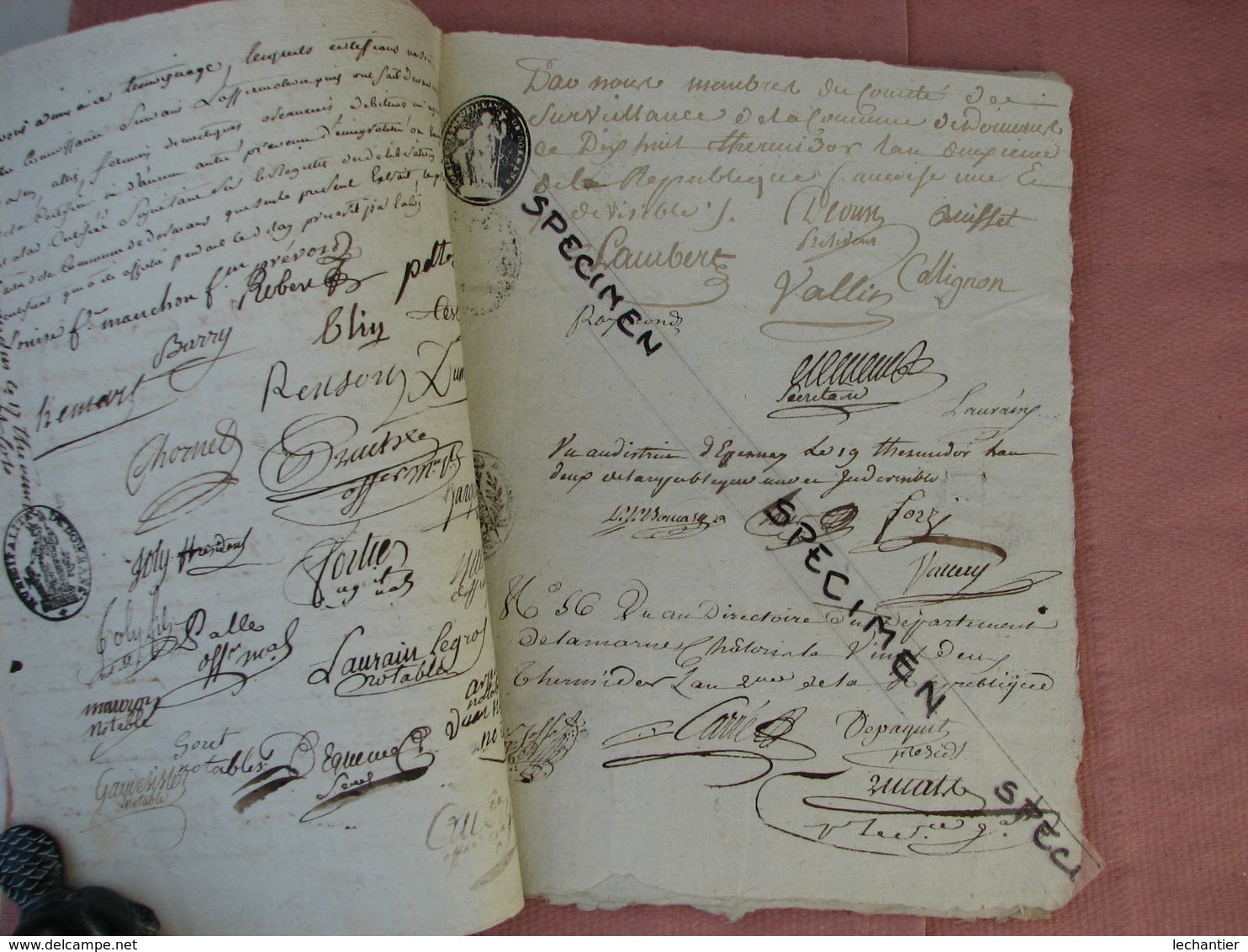 Epernay Le 24 Thermidor An 2° Ensemble De Documents Certificats De Residence TBE - Documents Historiques