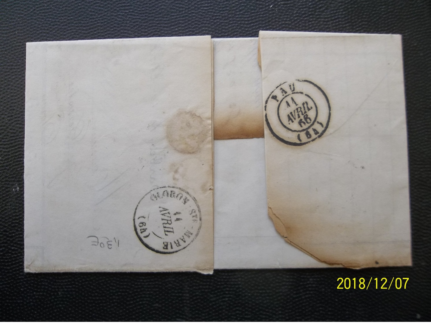 France: 1866 Folded Letter To Oloron (#YK2) - 1863-1870 Napoleone III Con Gli Allori