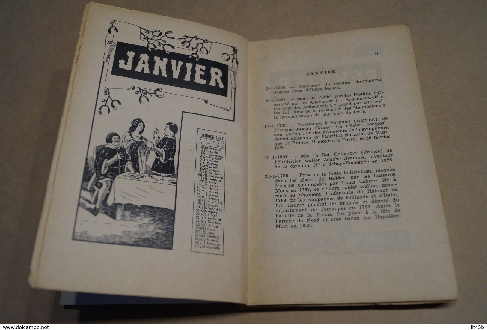 Ancien Almanach Wallon 1947,édité En 1946,complet 234 Pages,20 Cm./12,5 Cm.collection - Belgique