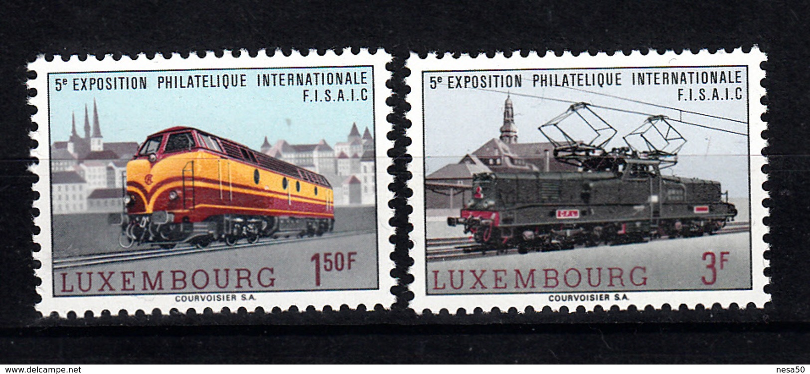 Trein: Luxemburg 1966 Mi Nr 735 + 736 Postfris - Treni