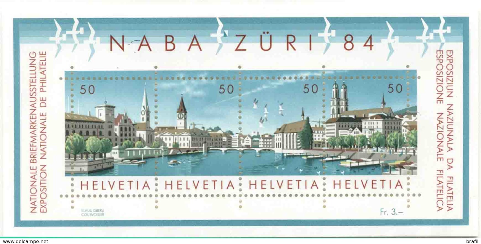 1984 Svizzera, Esposizione Filatelica  NABA 84, Serie Completa Nuova (**) - Blocchi & Foglietti