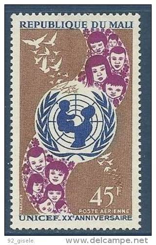 Mali Aerien YT 39 (PA) " UNICEF " 1966 Neuf** - Mali (1959-...)