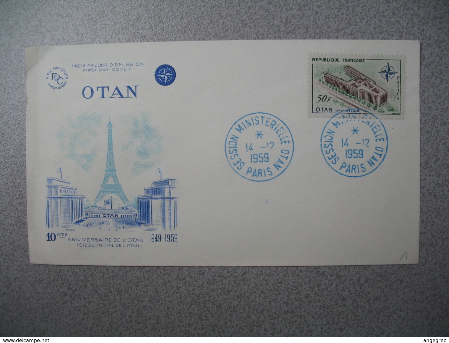 FDC 1959     N° 1228  10 ème Anniversaire De L'OTAN Et Inauguration De Son Palais à Paris     à Voir - 1950-1959