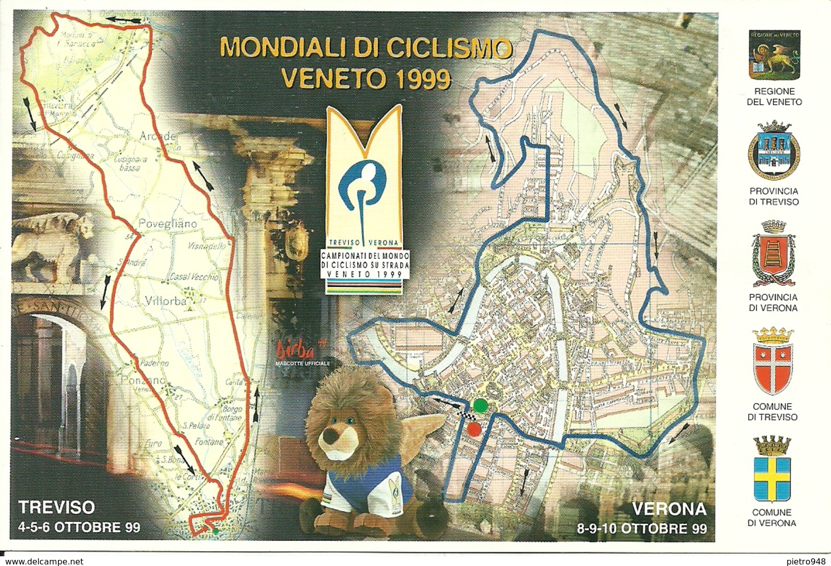 Treviso - Verona, "Mondiali Di Ciclismo Veneto 1999", Percorsi E Programma Gare - Ciclismo