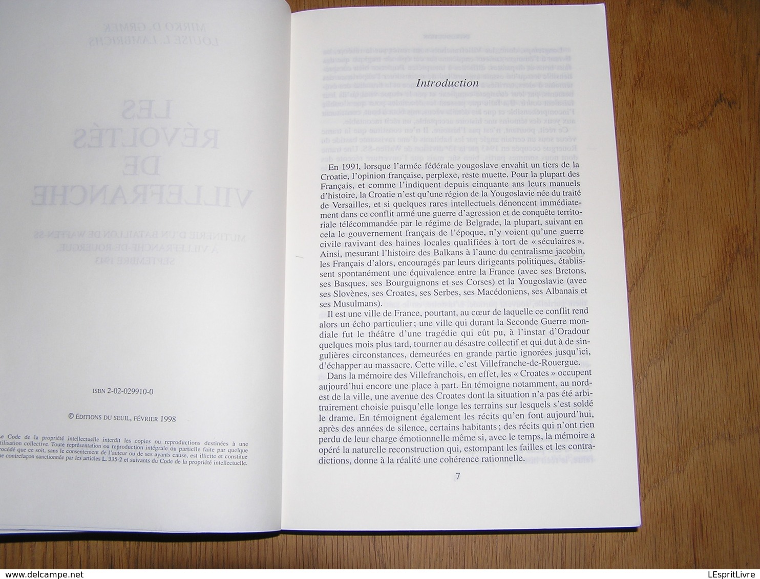 LES REVOLTES DE VILLEFRANCHE Mutinerie D'un Bataillon De Waffen SS Septembre 1943 Guerre 40 45 Nazis Résistance Croates - War 1939-45