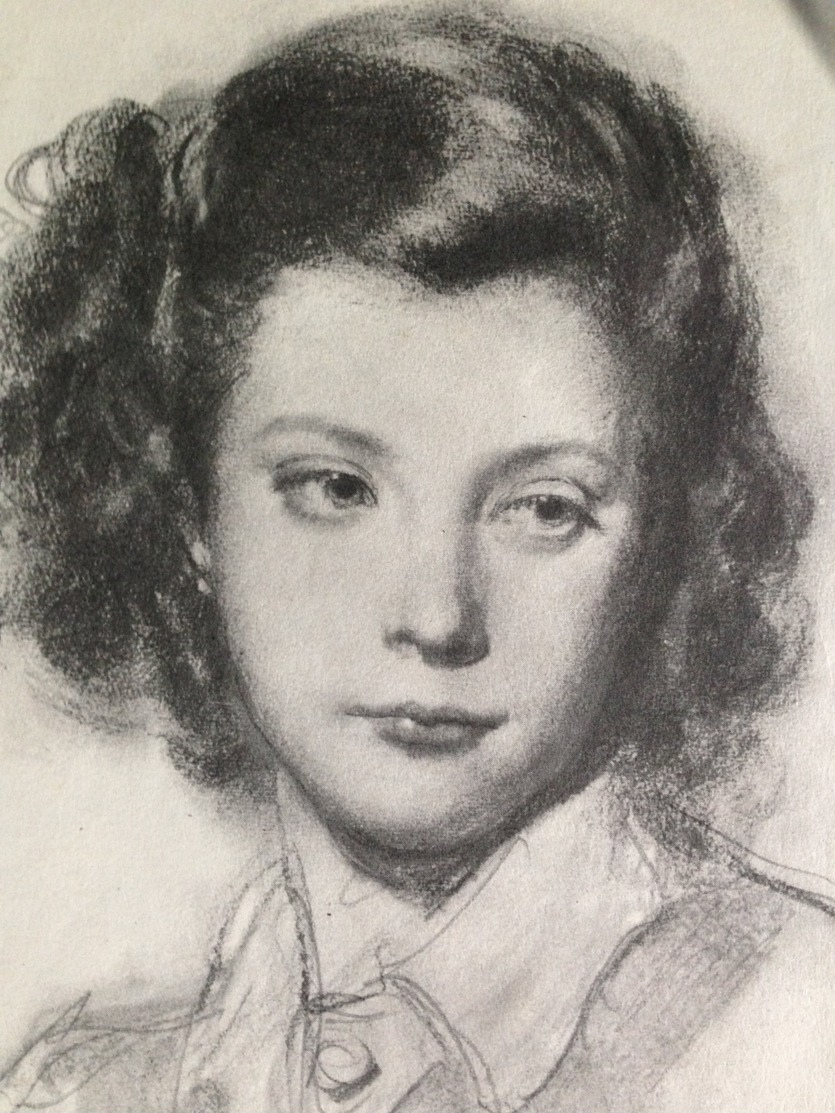 Superbes Portraits Féminins Crayon Sur Papier Double Face :Visage De Jeune Fille, Jeune Femme Aux Mains Croisées , Signé - Dessins