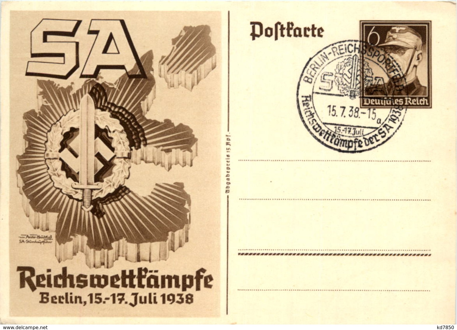 SA Reichswettkämpfe 1938 - Guerre 1939-45