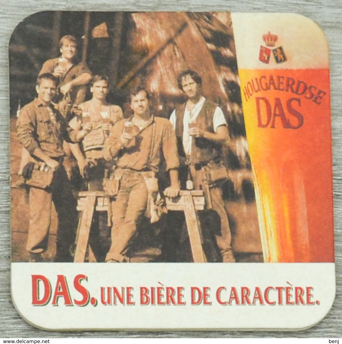 Sous-bock HOUGAERDSE DAS Une Bière De Caractère Ouvriers Bierdeckel Beermat Bierviltje (CX) - Sous-bocks