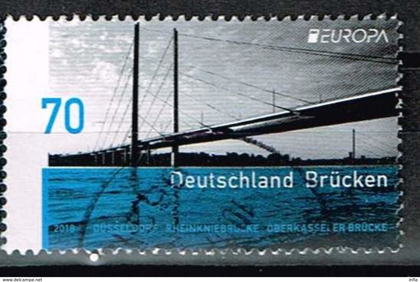 Bund 2018, Michel# 3383 O  Europa C.E.P.T. Brücken - Gebraucht