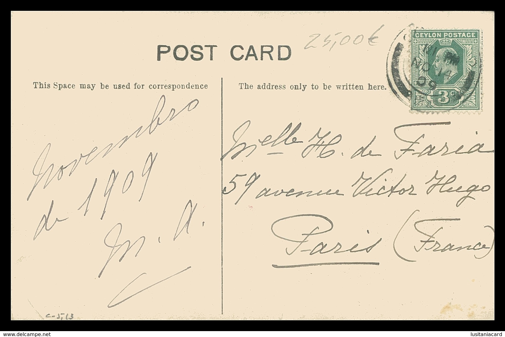SRI LANKA (CEYLON) - COSTUMES - Vilage Hut Ceylon  Carte Postale - Sri Lanka (Ceylon)