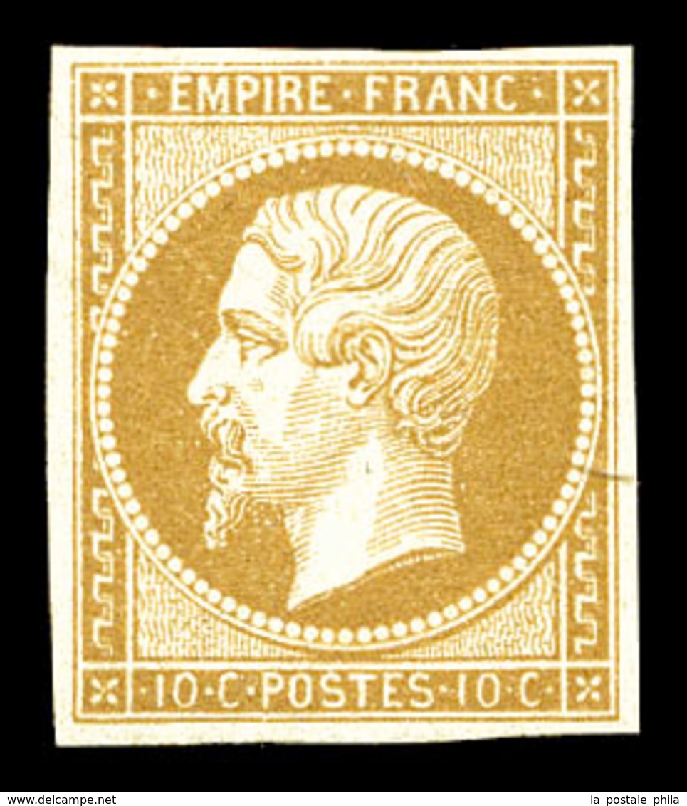 ** N°13B, 10c Brun-clair Type II, Fraîcheur Postale, SUP (signé Calves/certificat)  Qualité: ** - 1853-1860 Napoléon III