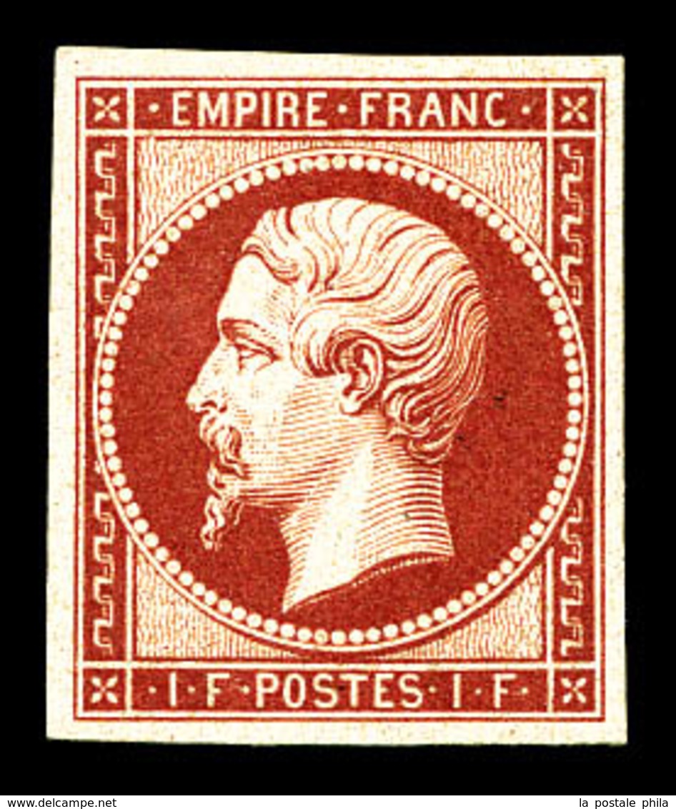 * N°18d, 1F Carmin, Impression De 1862, SUP (certificats)  Qualité: *  Cote: 2400 Euros - 1853-1860 Napoléon III.