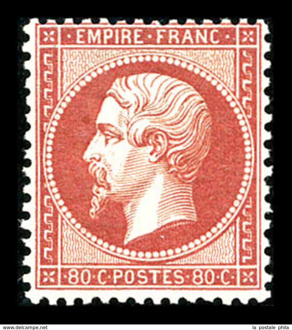 * N°24, 80c Rose, Très Frais. SUP (signé Thiaude/certificat)  Qualité: *  Cote: 2300 Euros - 1862 Napoléon III