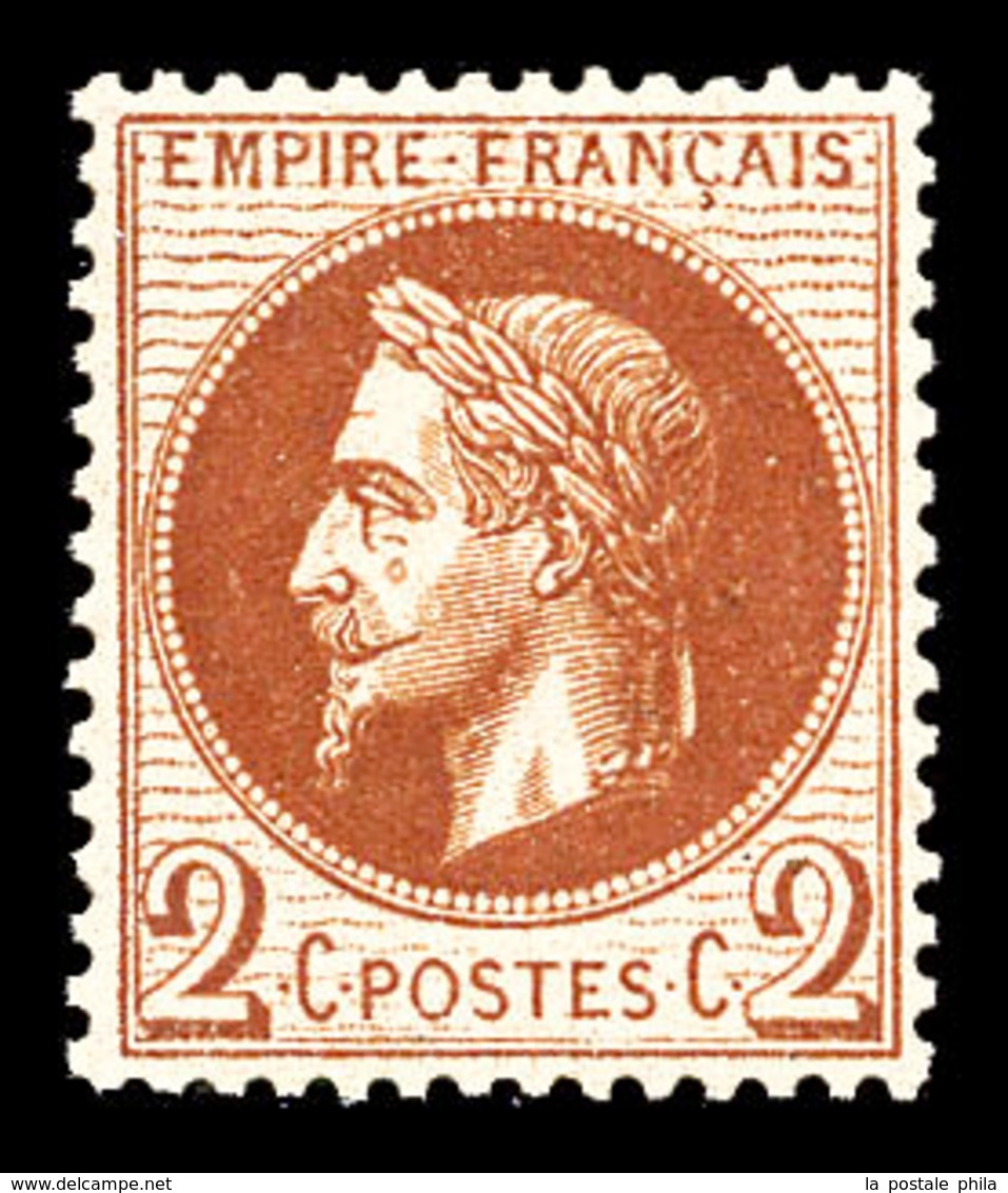 ** N°26A, 2c Rouge-brun Type I, Très Bon Centrage. TTB  Qualité: ** - 1863-1870 Napoleon III With Laurels
