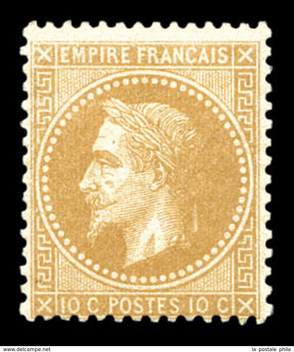 ** N°28A, 10c Bistre Type I, Fraîcheur Postale. SUP (certificat)  Qualité: ** - 1863-1870 Napoléon III Lauré