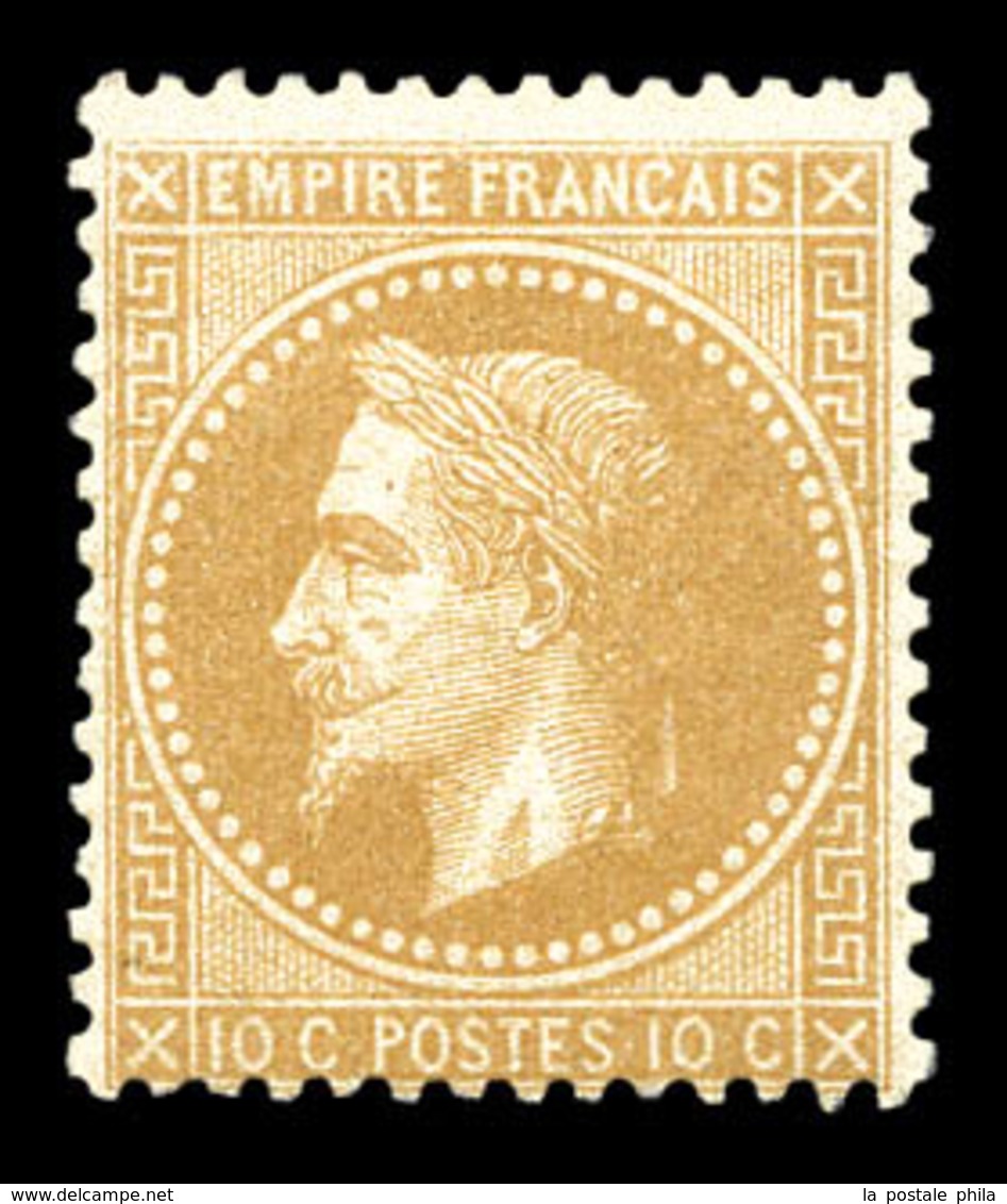 ** N°28A, 10c Bistre Type I, Fraîcheur Postale. SUP (certificat)  Qualité: ** - 1863-1870 Napoleon III With Laurels