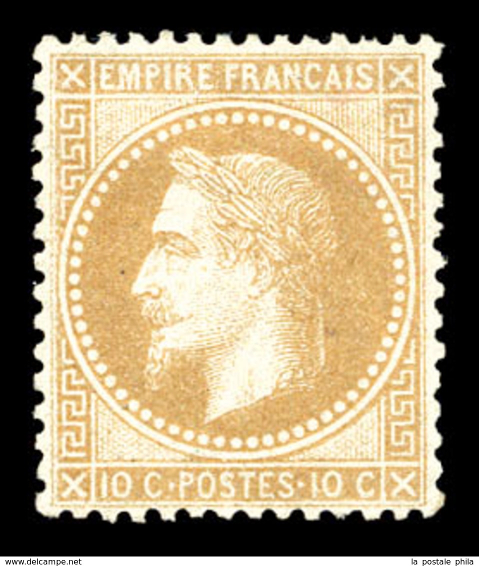 * N°28B, 10c Bistre Type II, Très Bon Centrage TB  Qualité: * - 1863-1870 Napoléon III Lauré