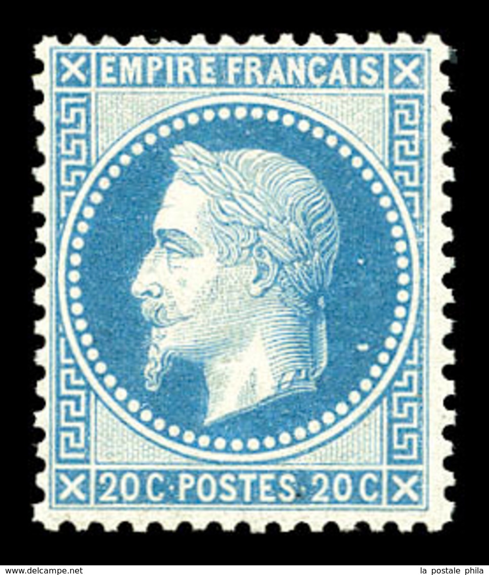 ** N°29A, 20c Bleu Type I, Fraîcheur Postale. SUP (signé Calves/certificat)  Qualité: ** - 1863-1870 Napoleon III With Laurels