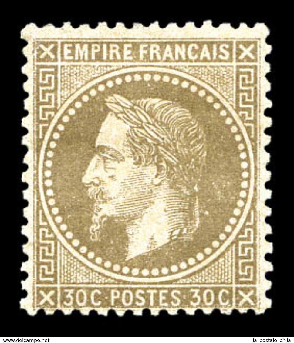 * N°30a, 30c Brun-clair, Très Fraîs. SUP (signé Brun/certificat)  Qualité: *  Cote: 1200 Euros - 1863-1870 Napoleon III Gelauwerd