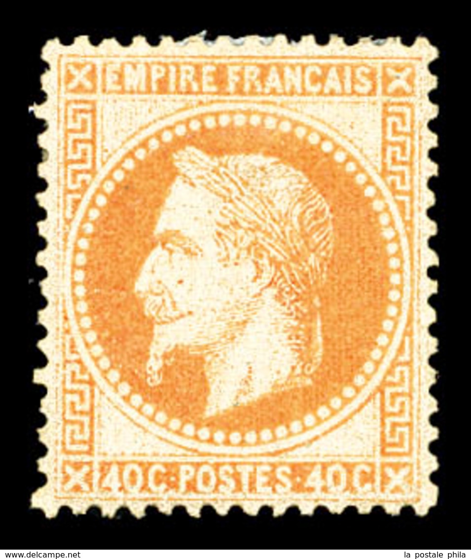 * N°31, 40c Orange-clair, Très Bon Centrage. SUP (signé Calves/certificat)  Qualité: *  Cote: 1900 Euros - 1863-1870 Napoléon III Lauré