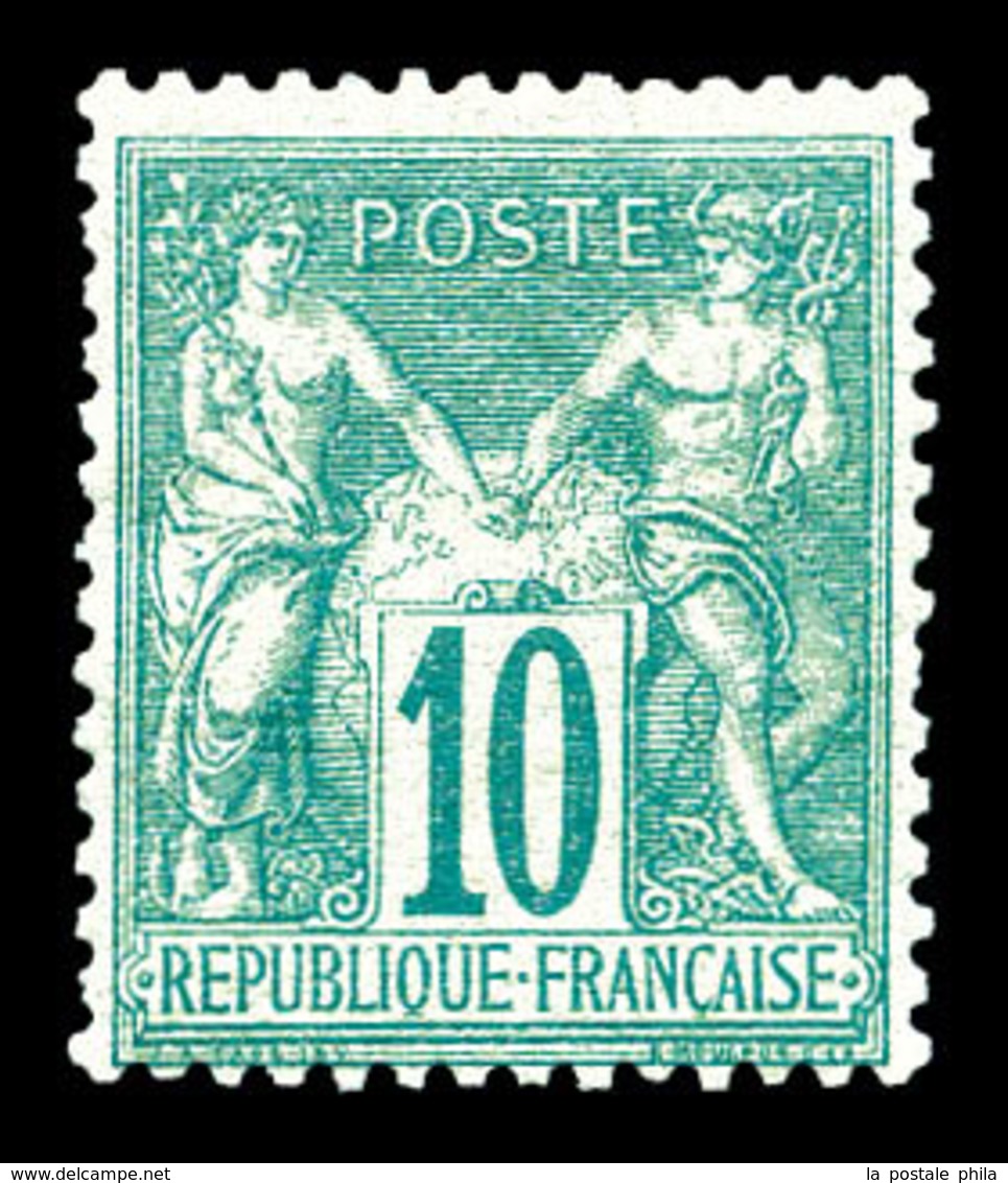 * N°65, 10c Vert Type I, TB (signé Calves/certificat)  Qualité: *  Cote: 1200 Euros - 1876-1878 Sage (Type I)