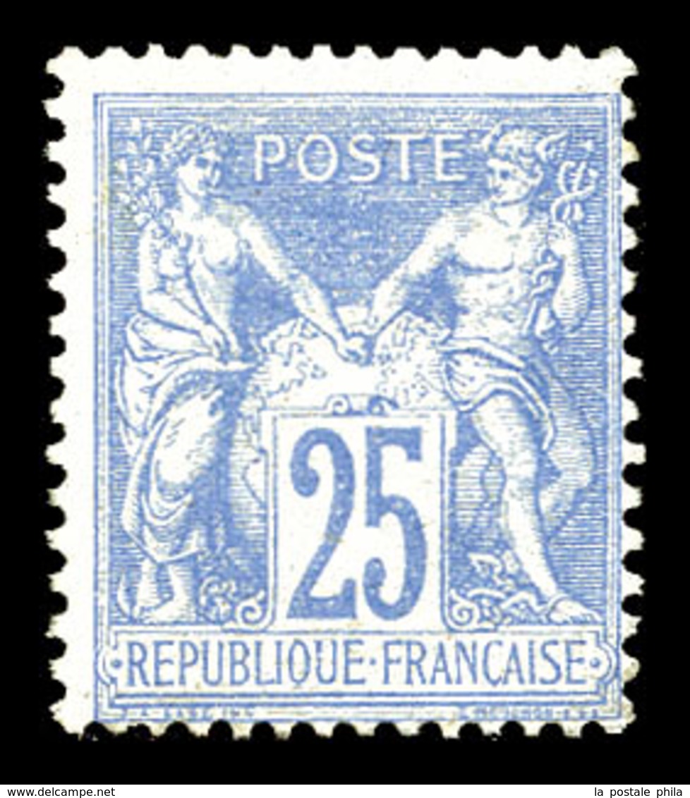 (*) N°68, 25c Outremer Type I. TTB. R. (certificats)  Qualité: (*)  Cote: 3000 Euros - 1876-1878 Sage (Type I)