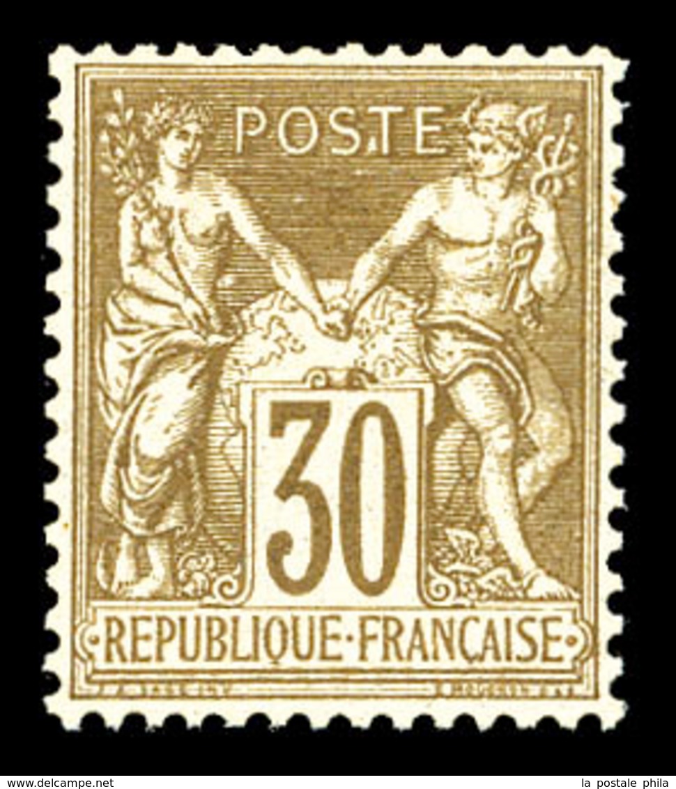 ** N°69, 30c Brun-clair Type I, Fraîcheur Postale, Très Bon Centrage. SUP (certificat)  Qualité: ** - 1876-1878 Sage (Type I)