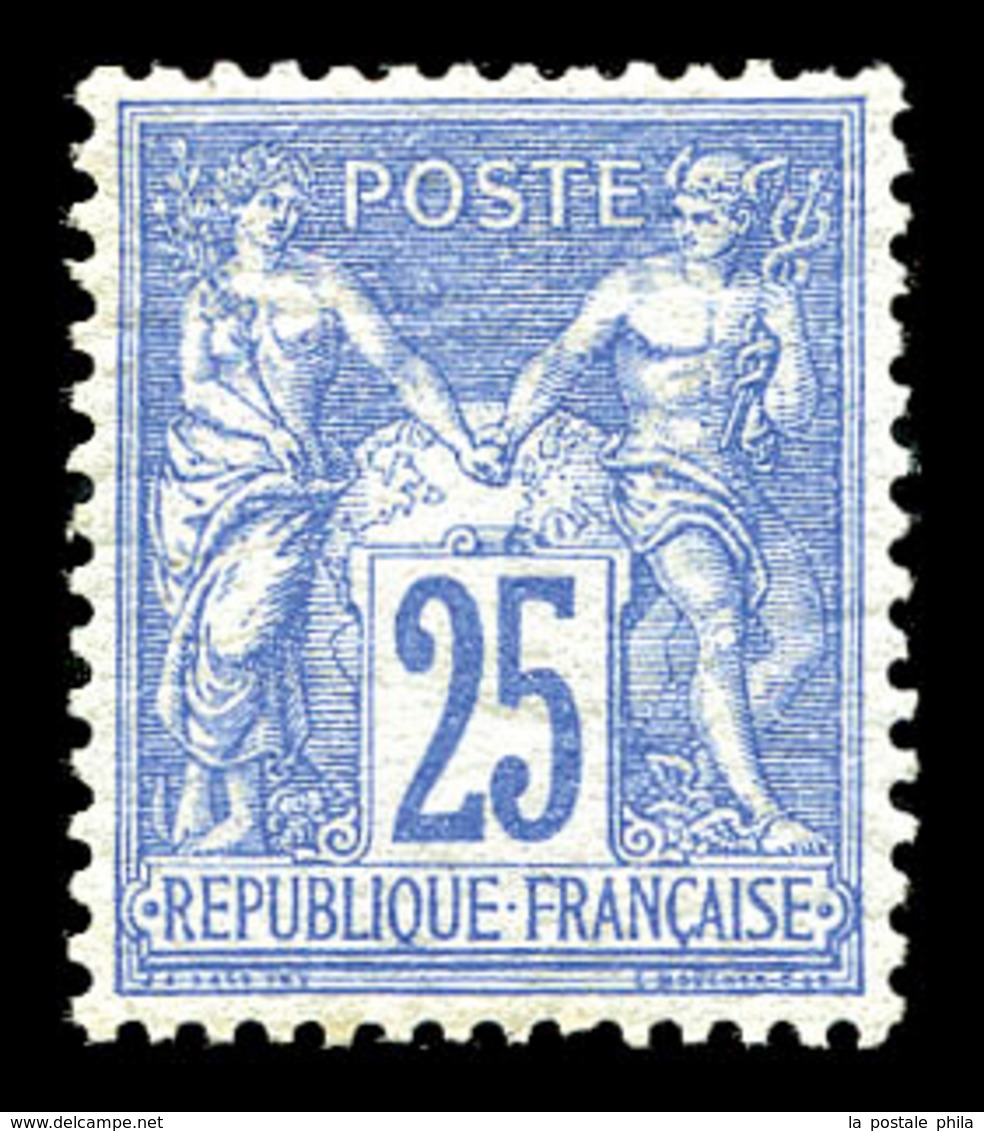 * N°78, 25c Outremer Type II, Très Bon Centrage. TTB (signé Brun/certificat)  Qualité: * - 1876-1878 Sage (Type I)