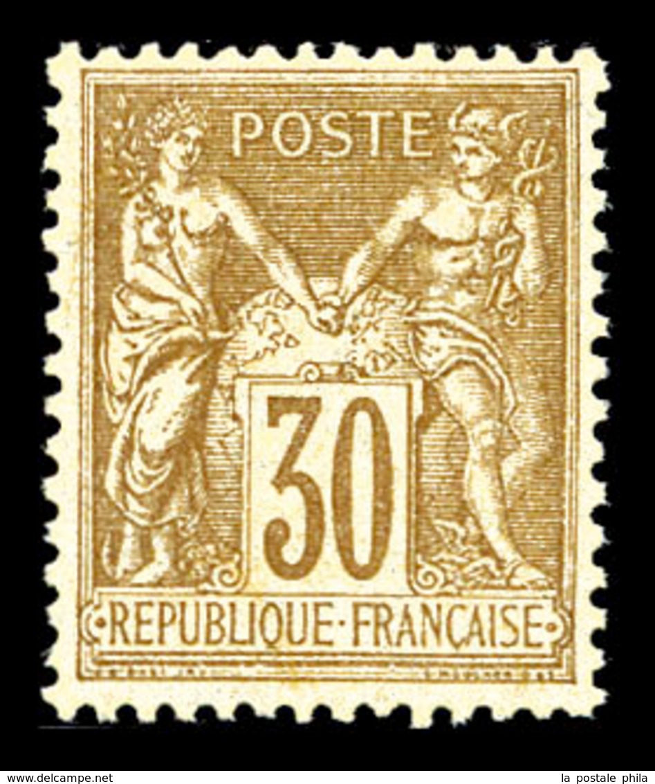 ** N°80, 30c Brun-jaune, Bon Centrage. TTB  Qualité: ** - 1876-1878 Sage (Type I)