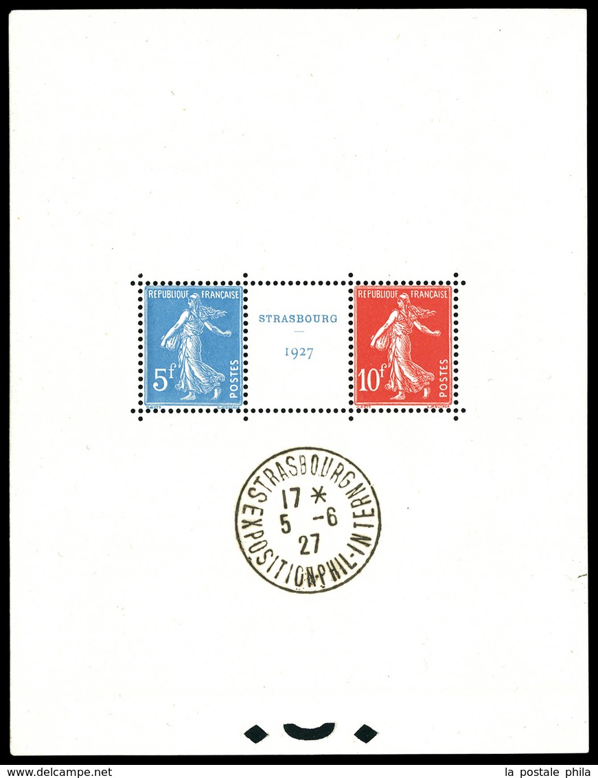 ** N°2a, Exposition Philatélique De Strasbourg Avec Cachet Témoin De L'exposition Hors Timbres, TB (certificat)  Qualité - Mint/Hinged