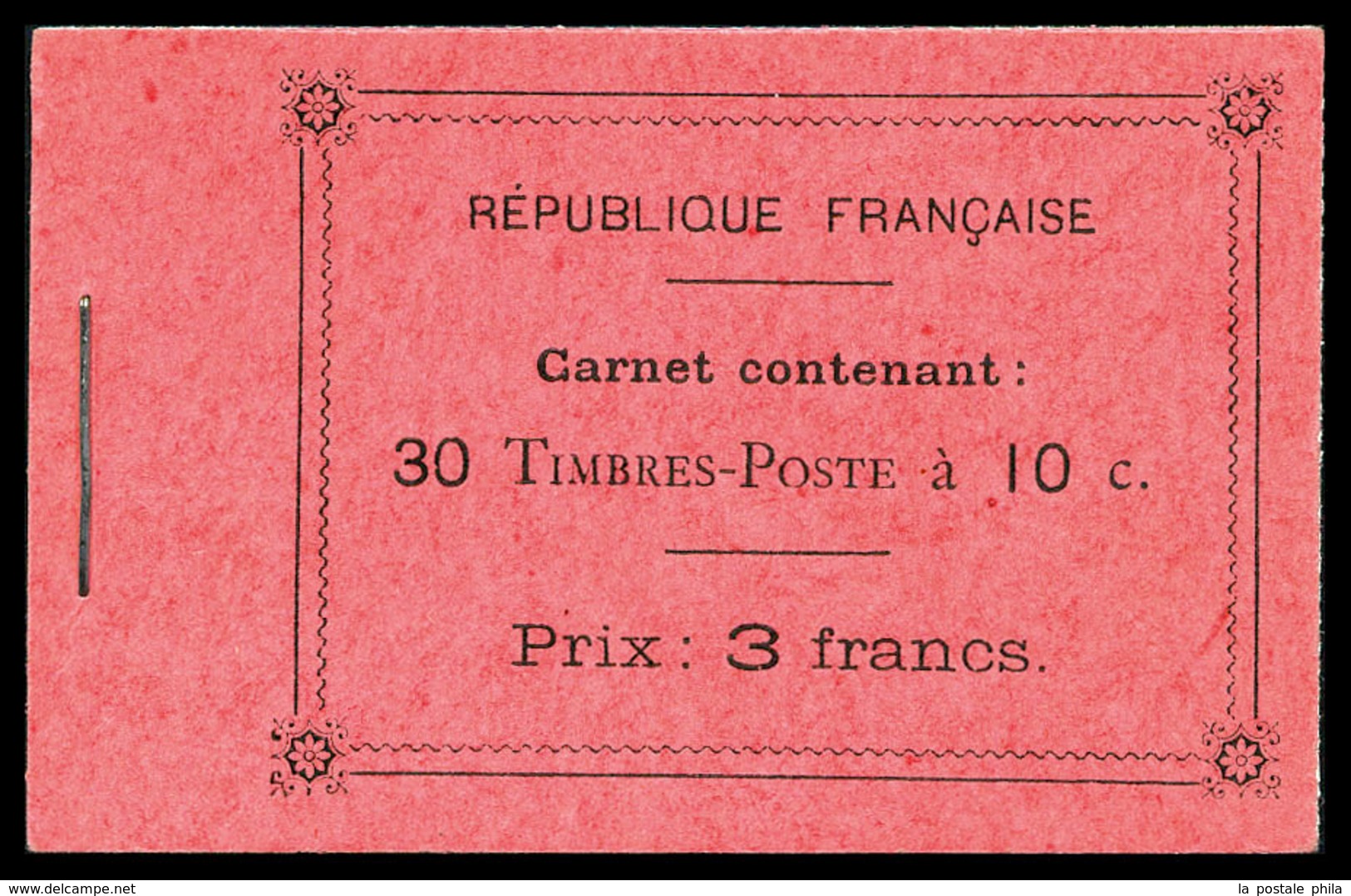 ** N°138-C8, Carnet De 30 Timbres, 5 Feuillets De 6 Ex Sur Papier Mélangés (X Et Normal). SUP. R.R (certificat)  Qualité - Andere & Zonder Classificatie