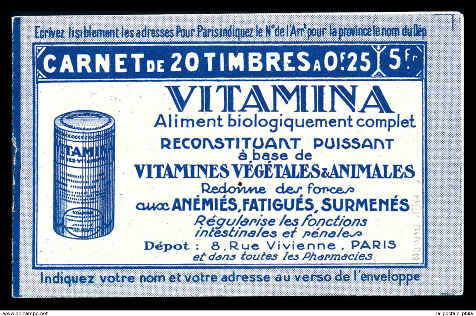 ** N°140-C12, Série 58-B, PREVOYANCE VIE Et VITAMINA, Bas De Feuille. SUP. R.R. (certificat)  Qualité: ** - Andere & Zonder Classificatie