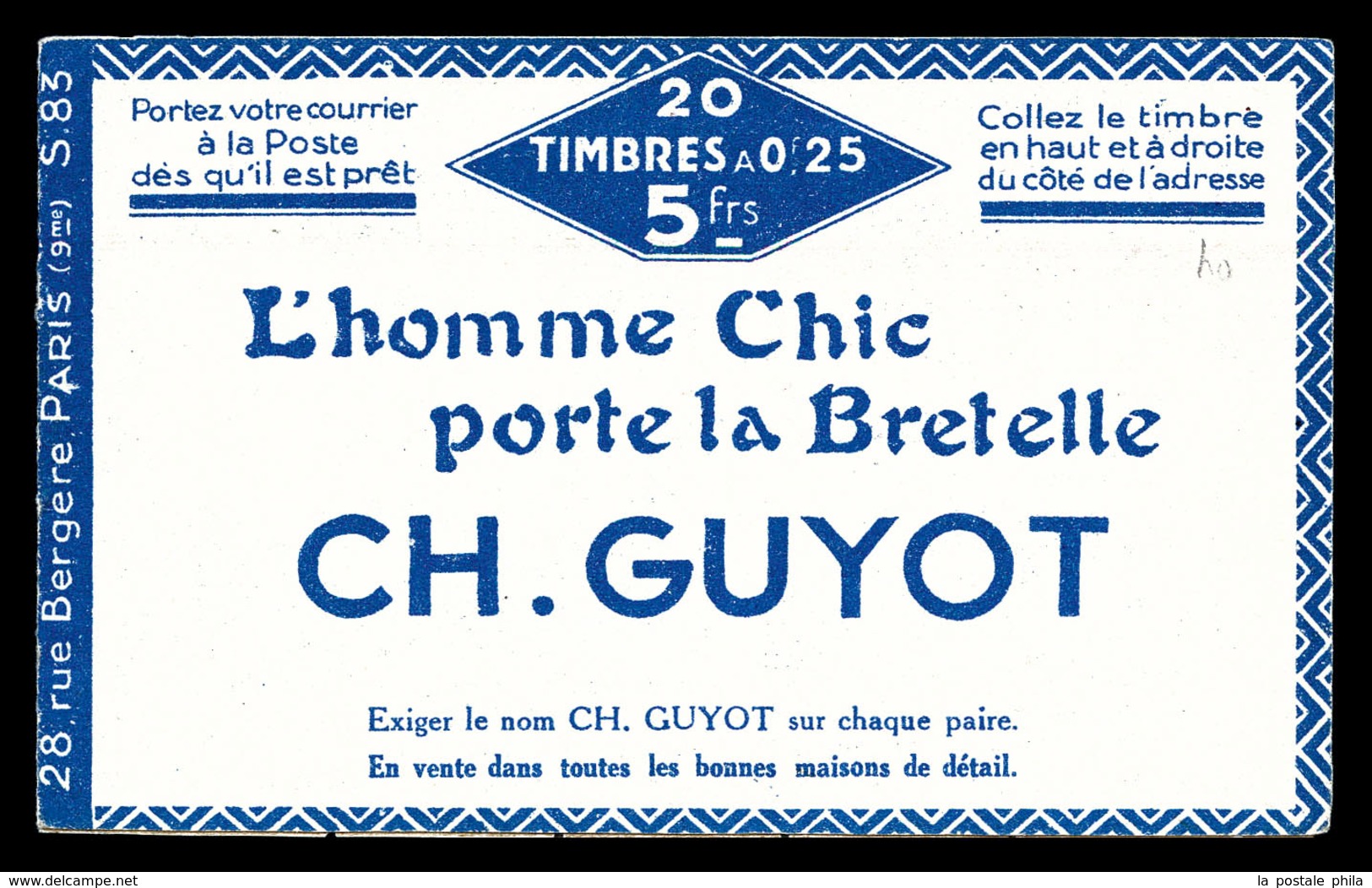 ** N°140-C12, Série 83-E, BRETELLES GUYOT Et AIGLE. SUP. R. (certificat)  Qualité: ** - Andere & Zonder Classificatie