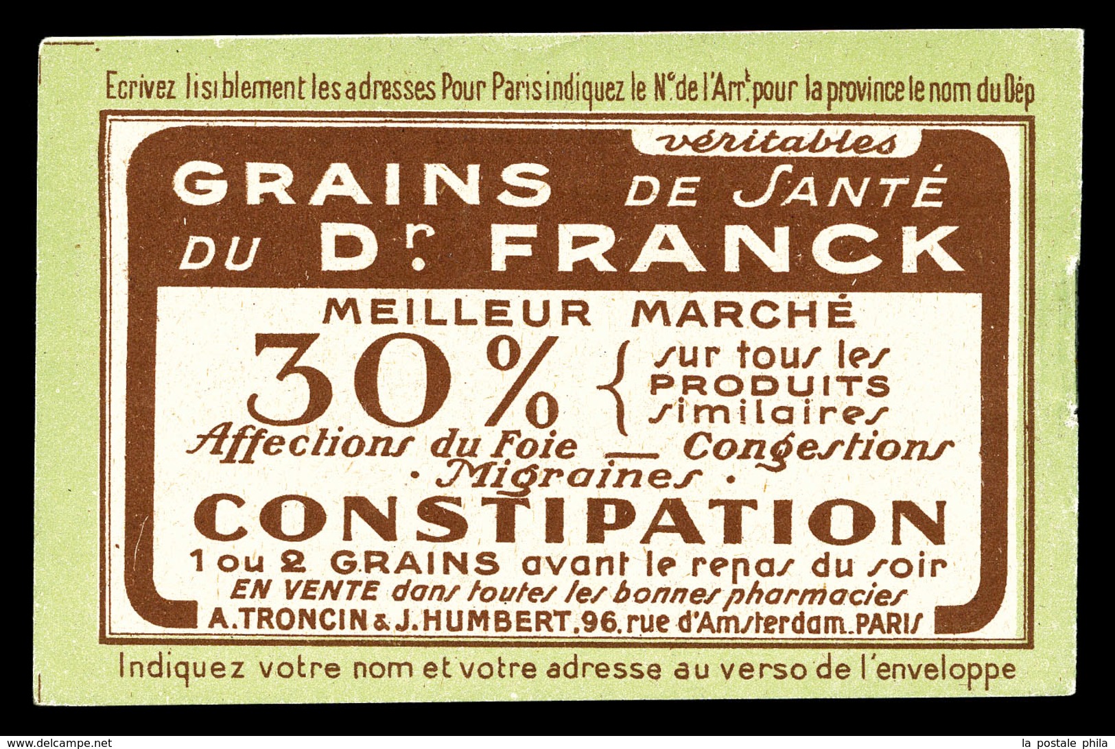 ** N°170-C1, Série 44, AIGLE Et DOCTEUR FRANCK. Bas De Feuille, TTB  Qualité: ** - Other & Unclassified