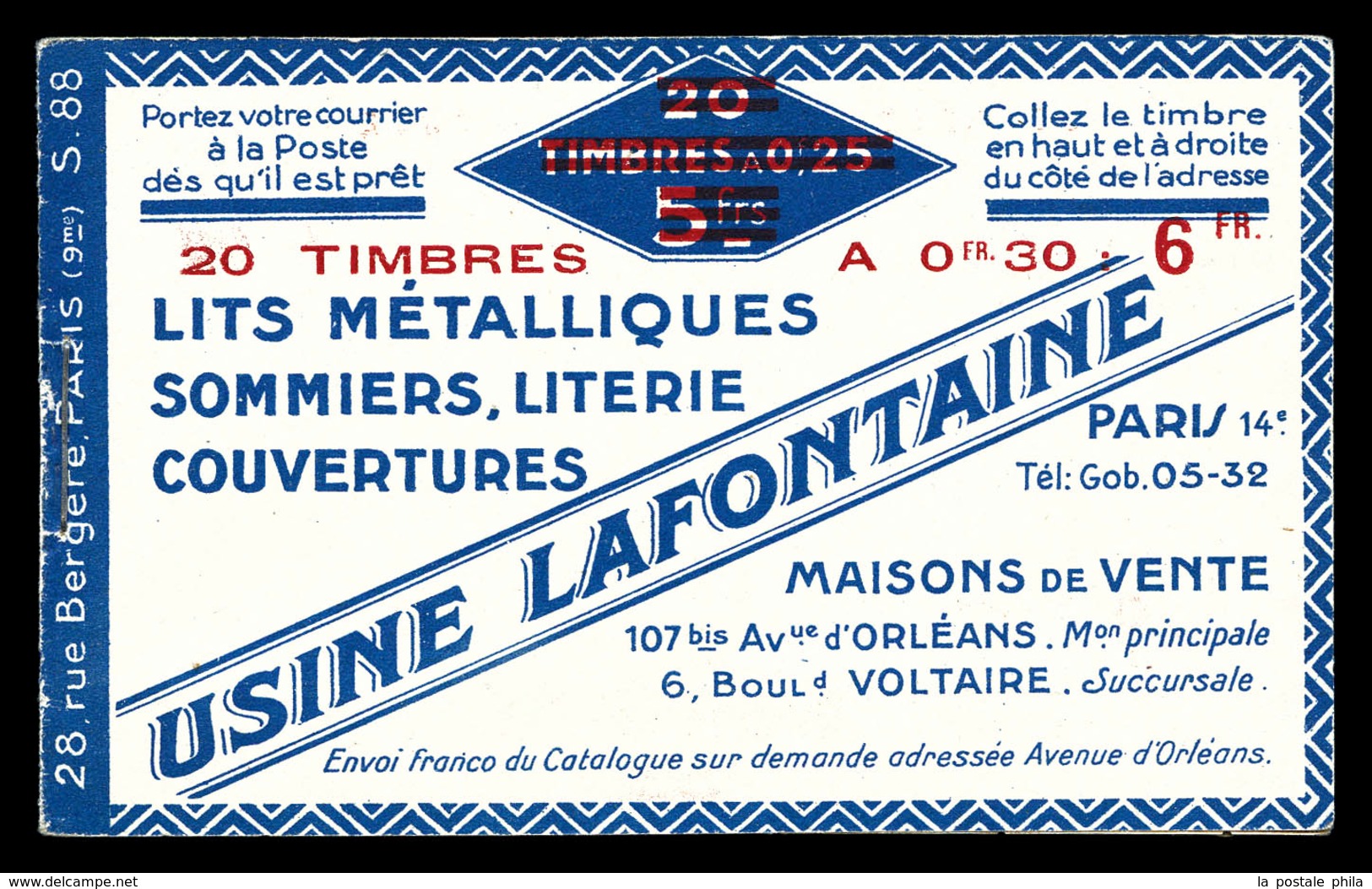 ** N°191-C1, Série 88-A, USINE LAFONTAINE Et AIGLE. TTB  Qualité: ** - Andere & Zonder Classificatie