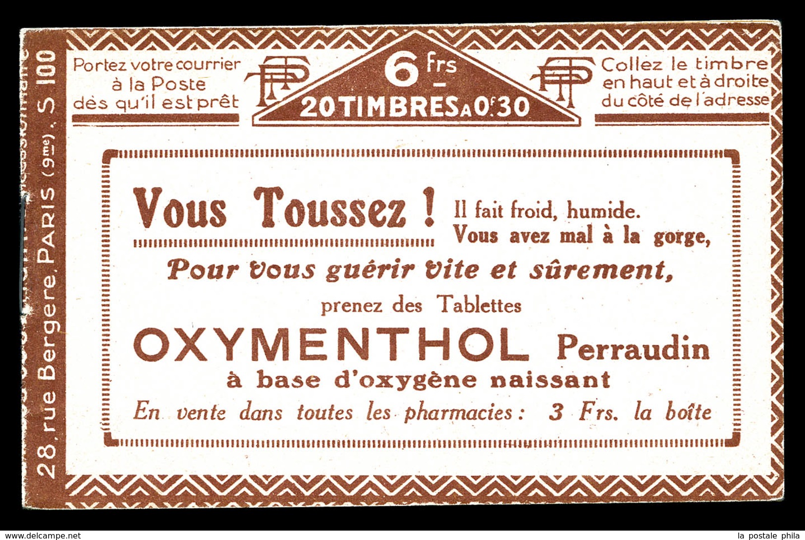 ** N°192-C5, Série 100 D, OXYMENTHOL X 2, TTB  Qualité: ** - Other & Unclassified