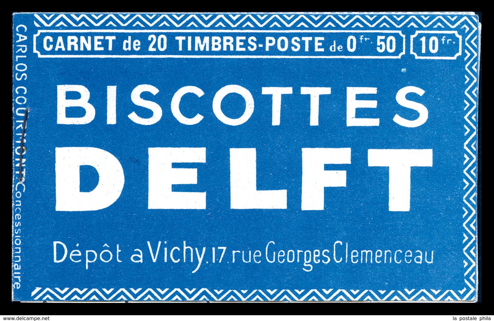 ** N°199-C3, Série VICHY, BISCOTTES DELFT Et LOUIS FAIVRE TAILOR. SUP. R.R. (certificat)  Qualité: ** - Andere & Zonder Classificatie