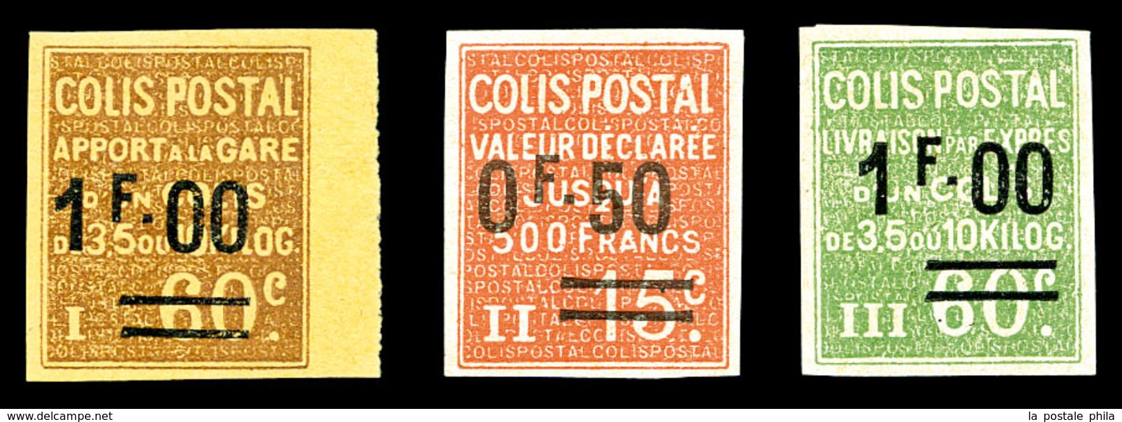 * N° Maury 46 à 48* Non Dentelés, Les 3 Valeurs SUP (certificat)  Qualité: *  Cote: 745 Euros - Mint/Hinged