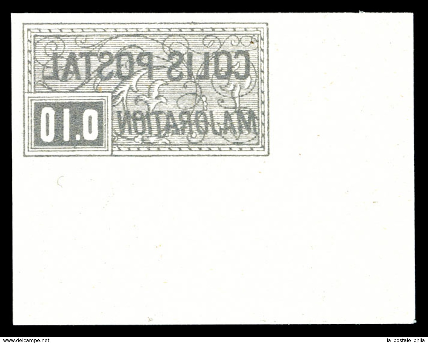 ** N°154C, N° Maury, 10c Gris-clair Non Dentelé, Impression Inversée Cdf, Tirage Special De 25 Exemplaires. SUPERBE. R.R - Ongebruikt